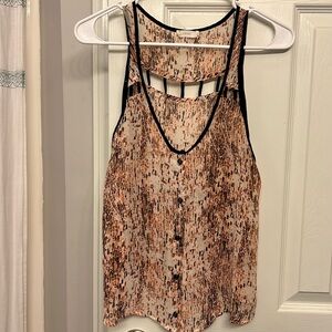 Sheer lush tank blouse